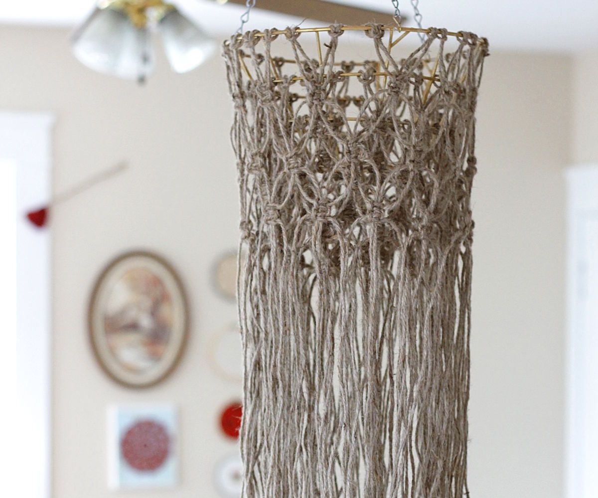 DIY Macrame Hanging Chandelier