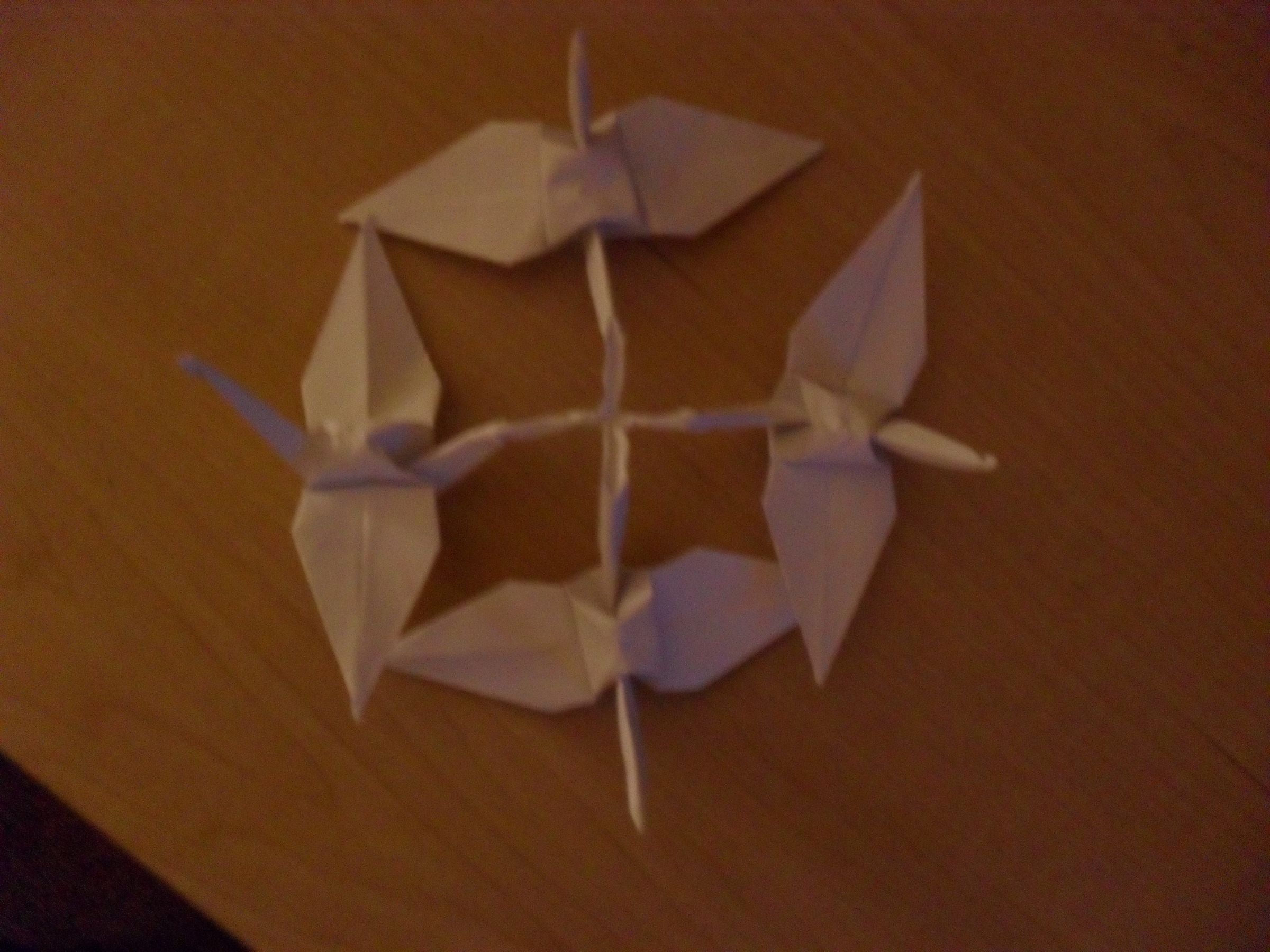 Origami Senbazuru Cranes (Kissing)