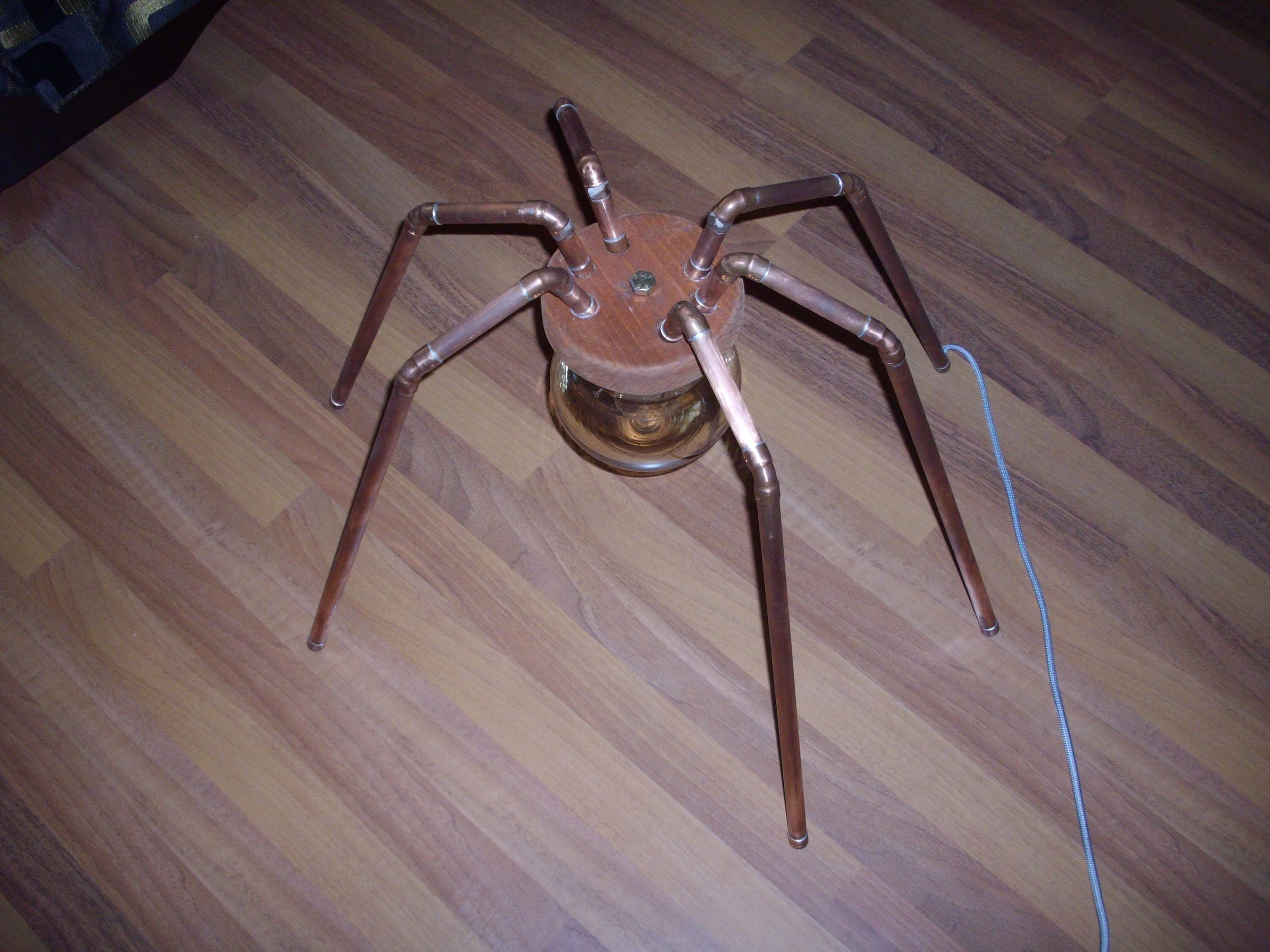 Steampunk Arachna Lamp