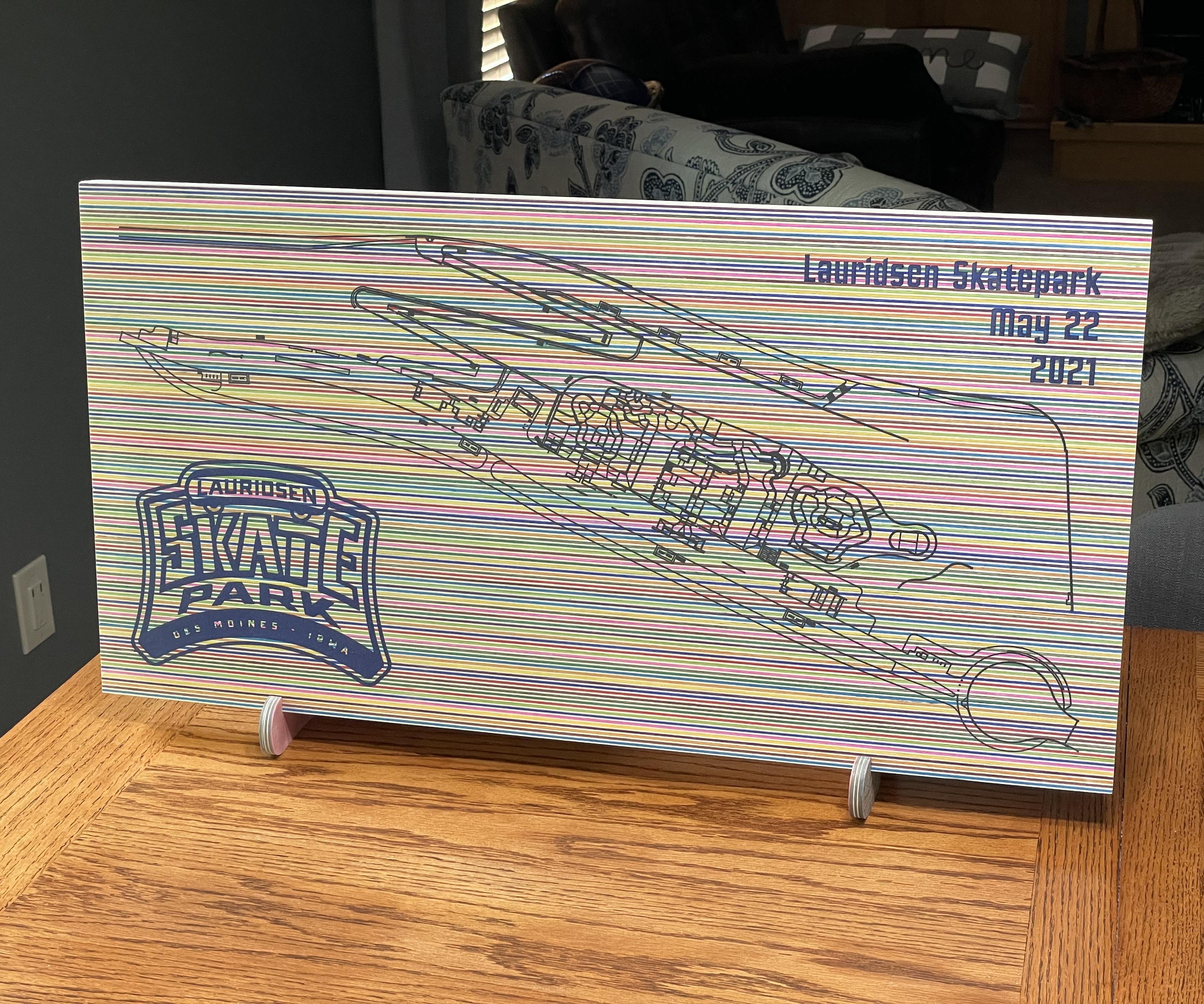 Largest US Skatepark Map Made in Skateboard Wood