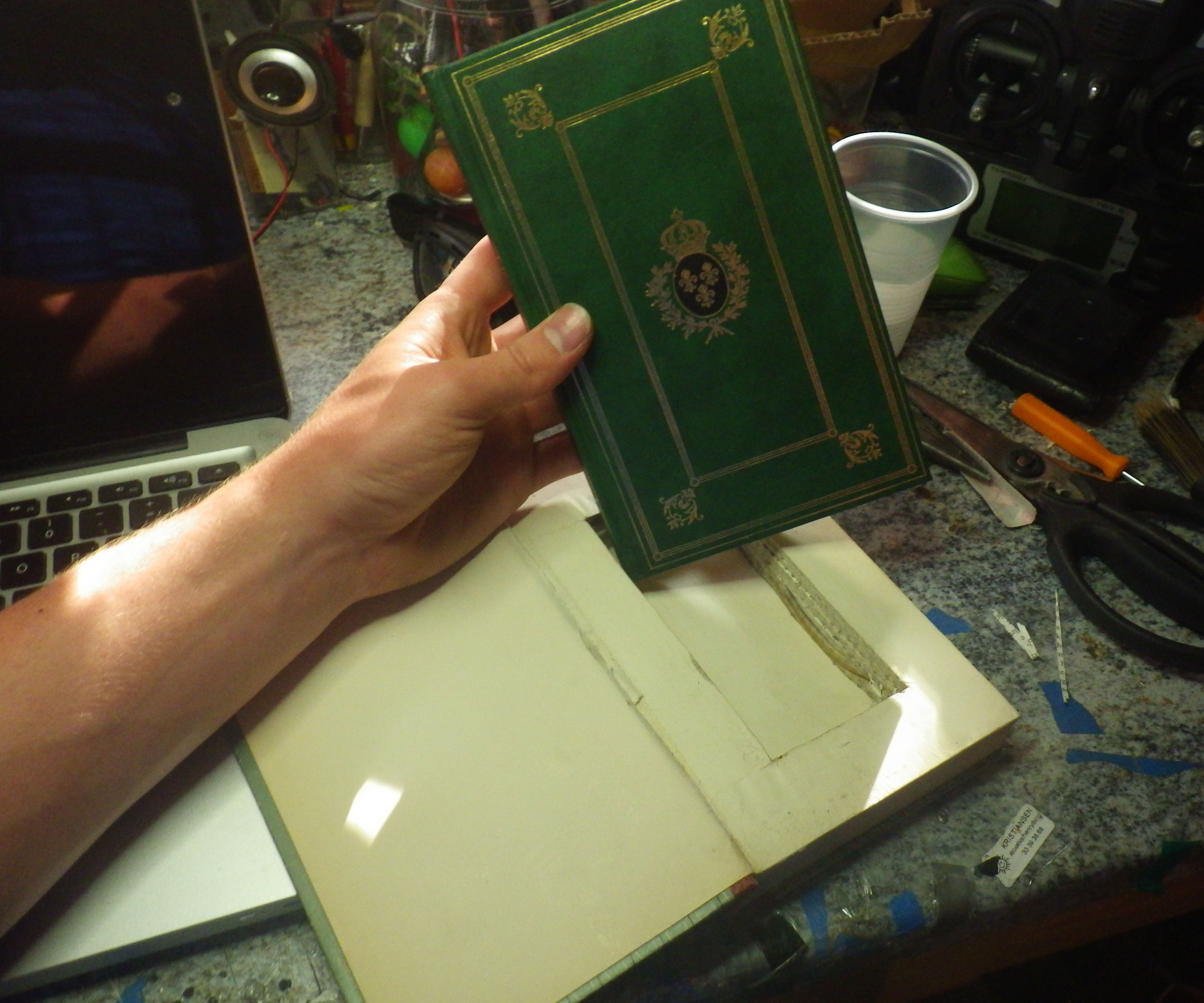 Recycled Book Hiding Space 