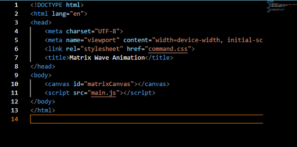 Wave-Pattern Matrix Rain Animation With HTML, CSS, and JavaScript : 4 ...
