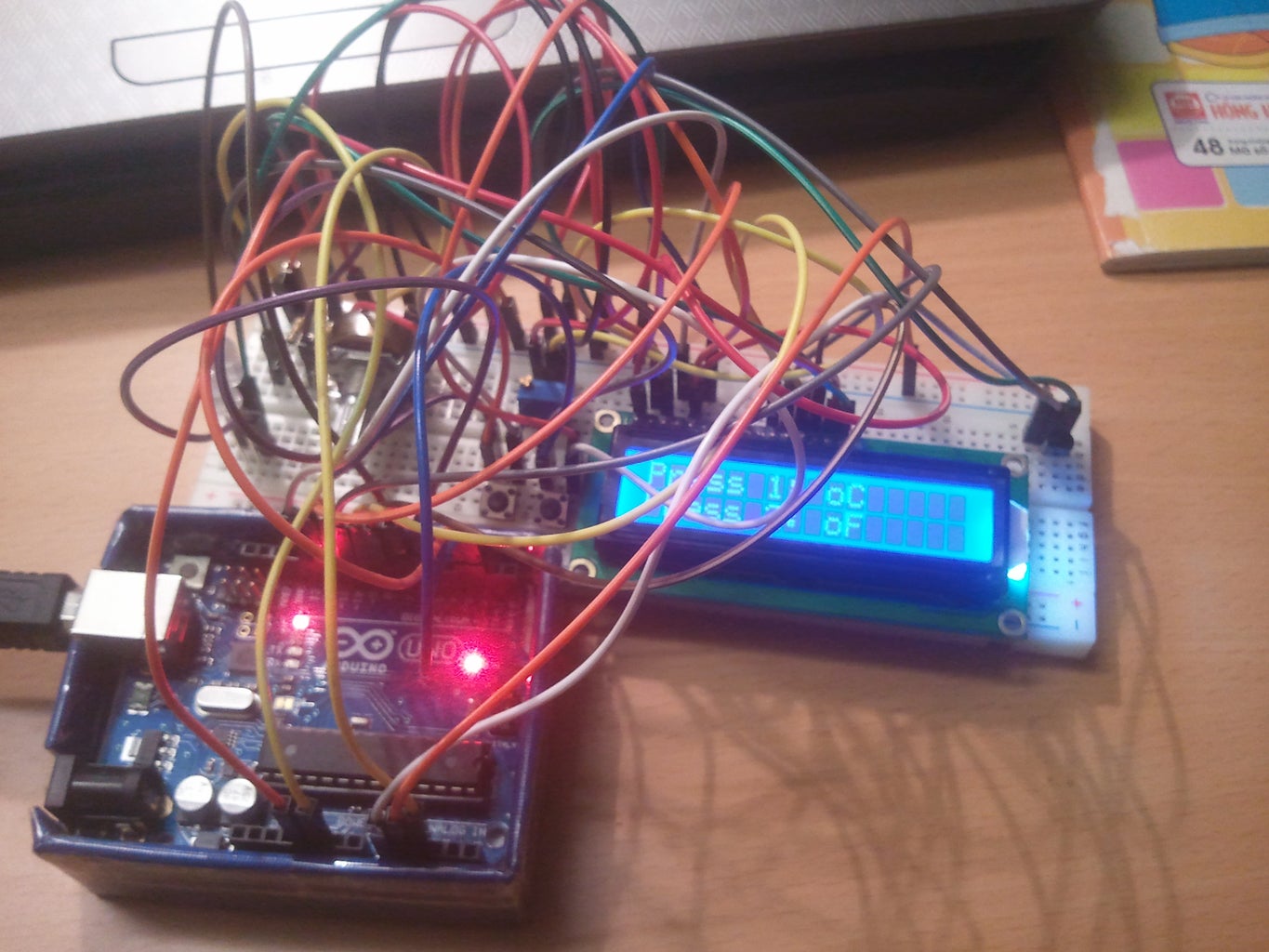 Temperature Measurement Display on 16x2 LCD With Adjusting the ...