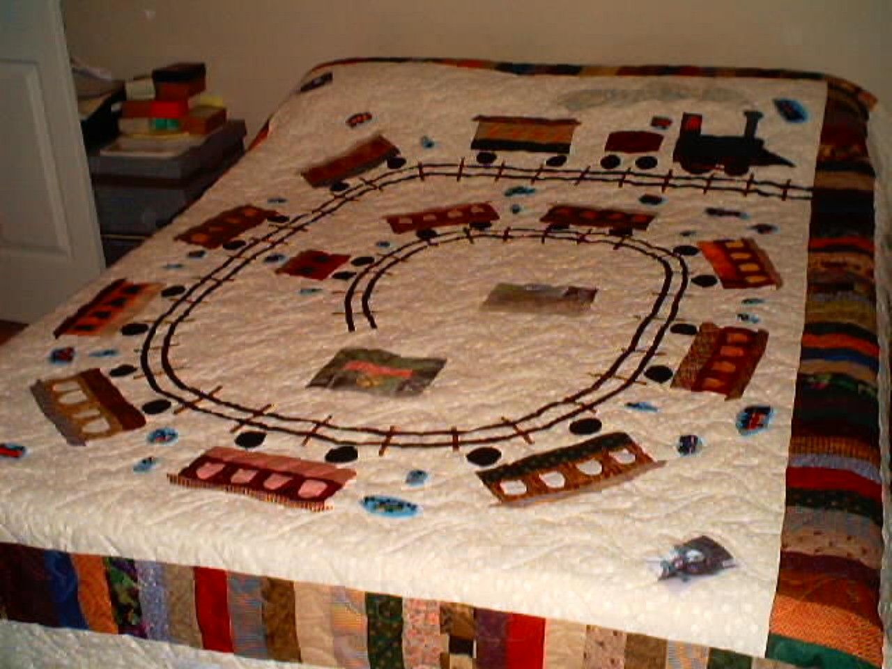 Queen Size Train Quilt