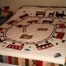 Queen Size Train Quilt