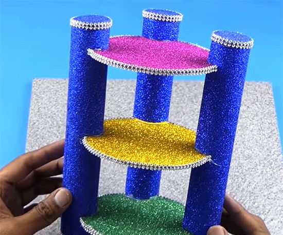 How to Make Storage Stand Using Old CD and Cardboard Pipes?