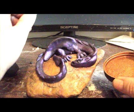 How to Sculpt a Polymer Clay Dragon on a Rock