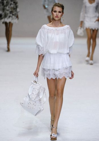 T-shirt Reconstruction Inspired by Dolce & Gabbana Spring 2011 Lace Dress - Natalie's Creations