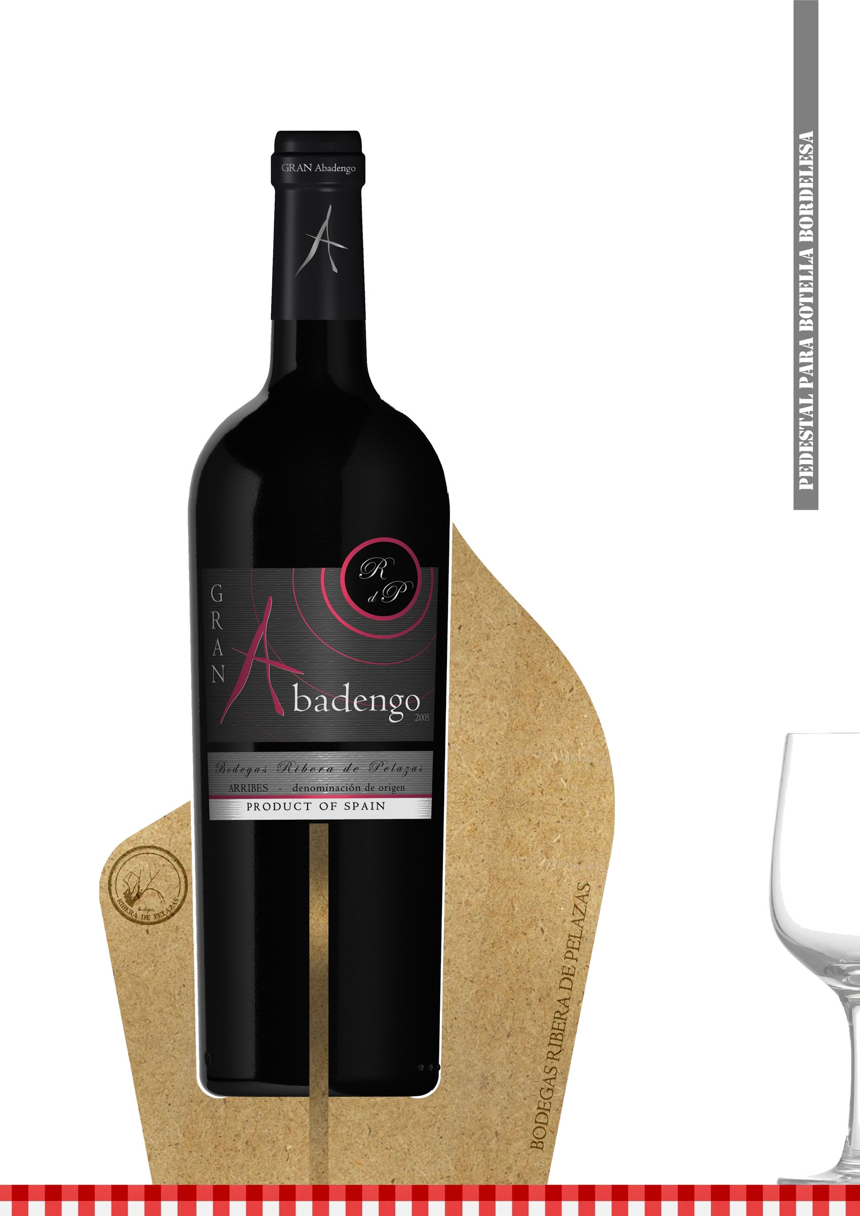 PEDESTAL PARA BOTELLA DE VINO