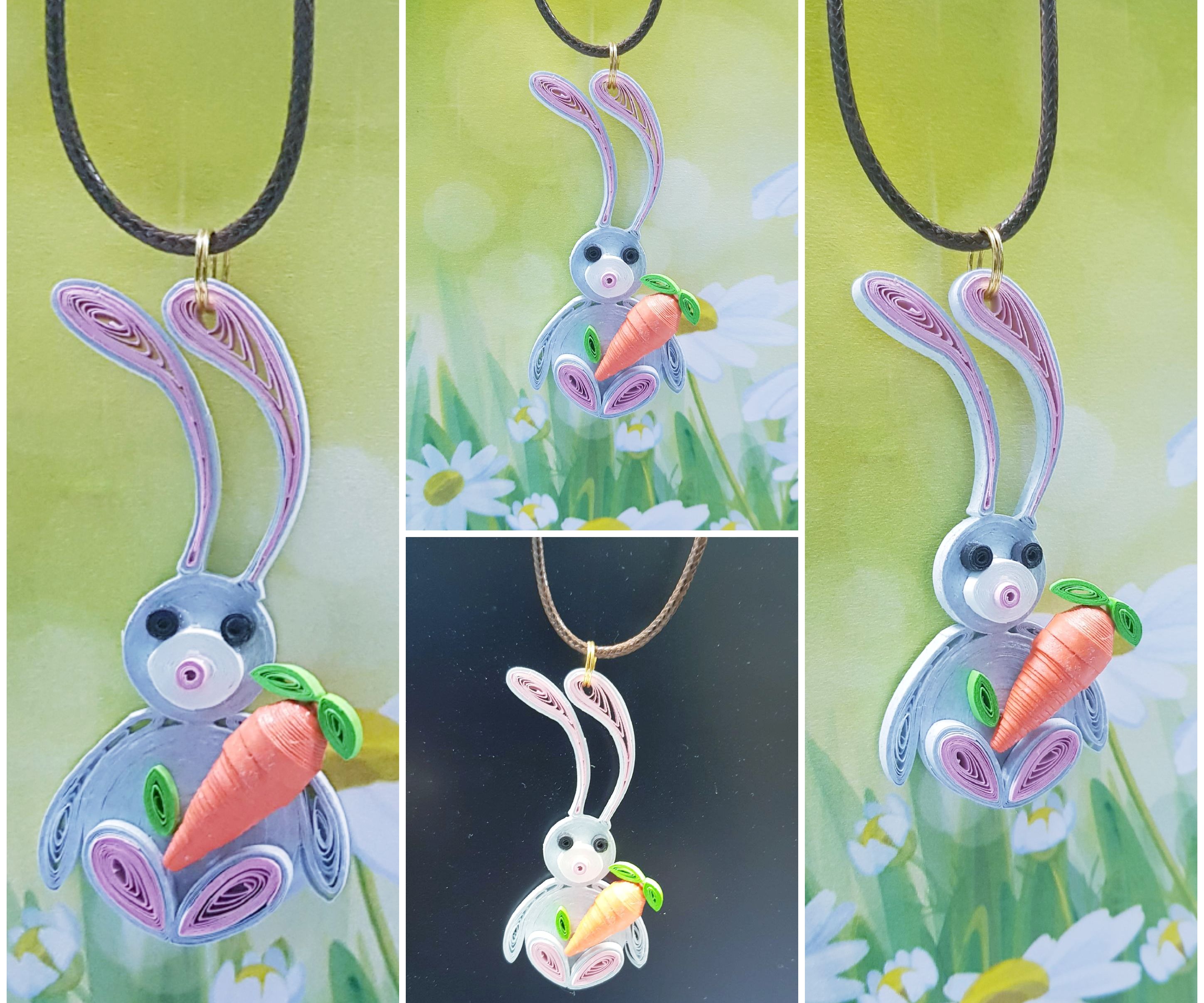Kids Bunny Necklace - Easter Jewelry
