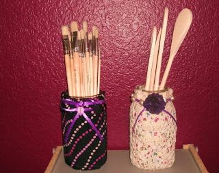 Repurpose Shirt Sleeves and Glass Jars for Storage Containers