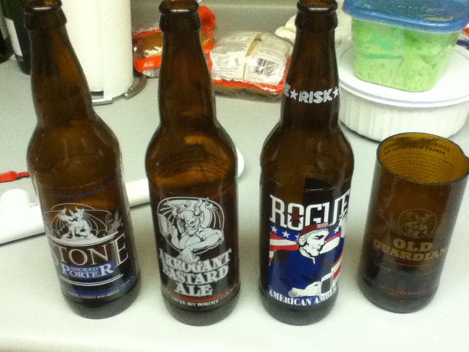 Recycling Beer Bottles Into Glass Cups