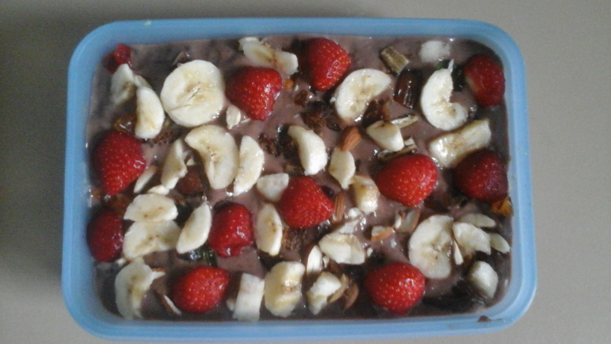Choclate Custard Fruit Pudding