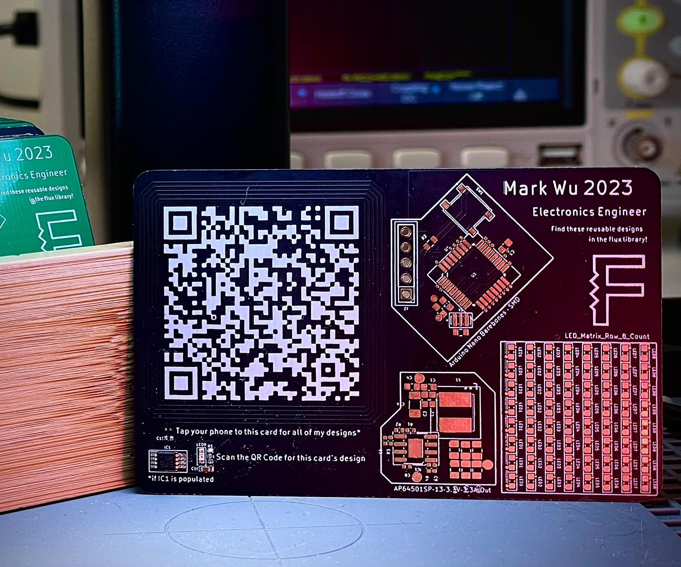 PCB Business Card With NFC | Make Yours With NFC, QR Code, and