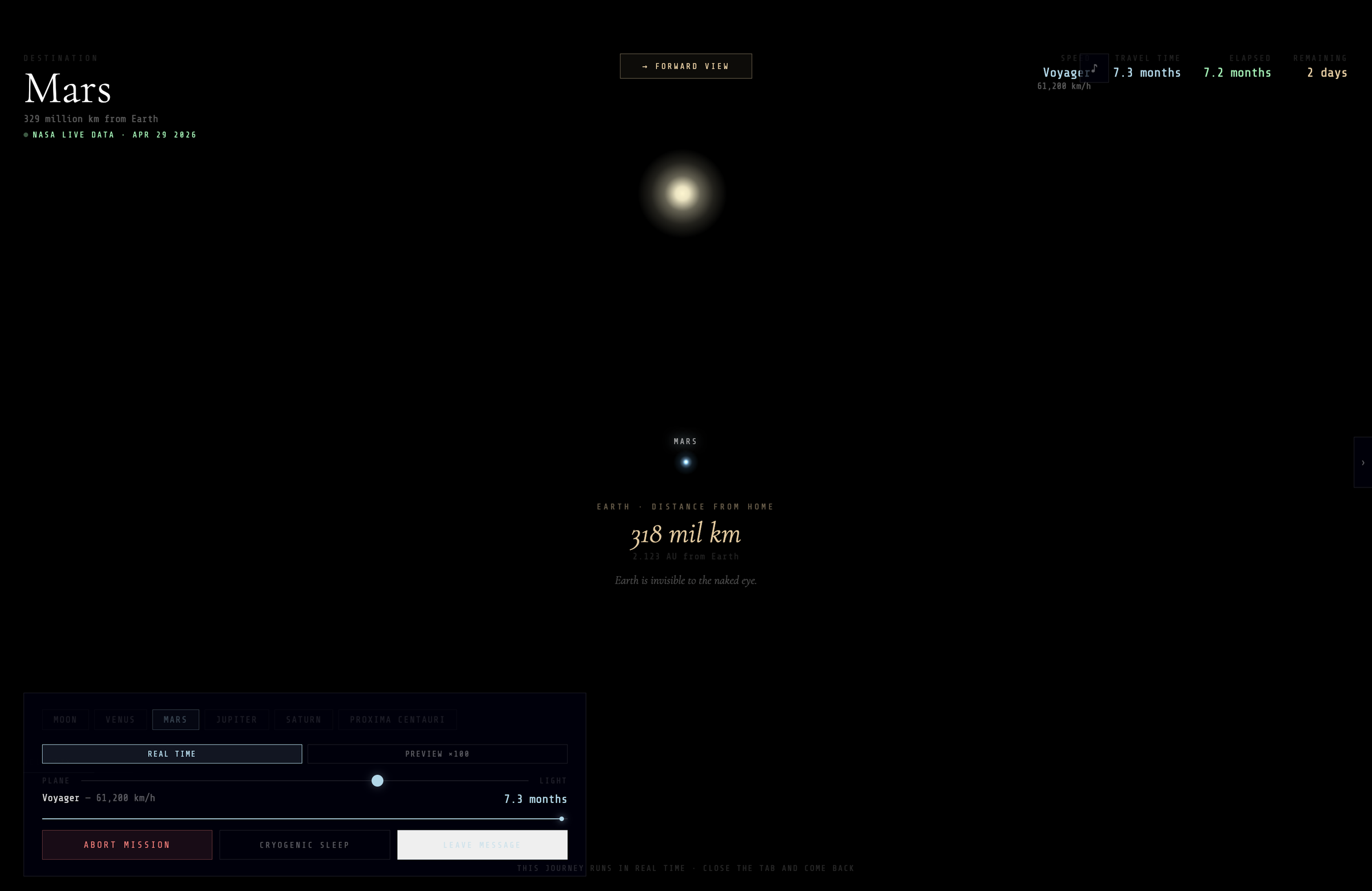 Into the Void: a Real-Time 3D Solar System Map