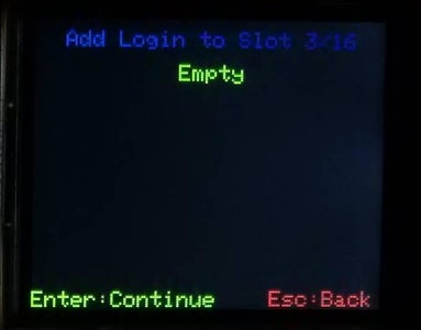 Add Login to EEPROM