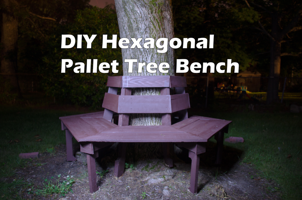 DIY Hexagonal Tree Bench From Wood Pallets – 100% Pallet Wood - Image 1