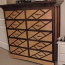 10 Drawer Dresser with Hidden Drawers and Crown Molding Hidden Storage