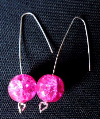 Hot Pink Mod Earrings