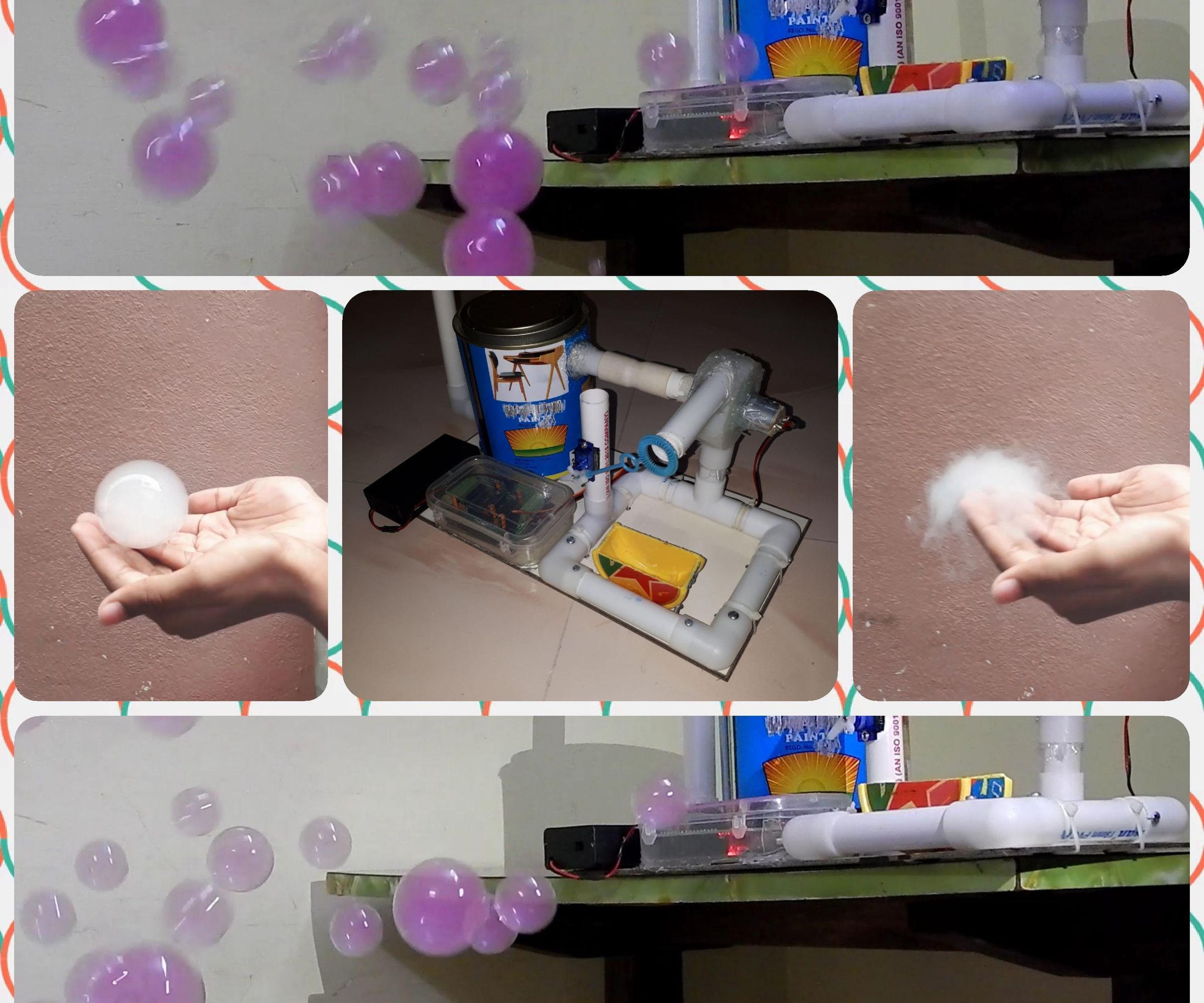 Color Smoke Bubble Machine (For Kids Safe Incense Smoke)