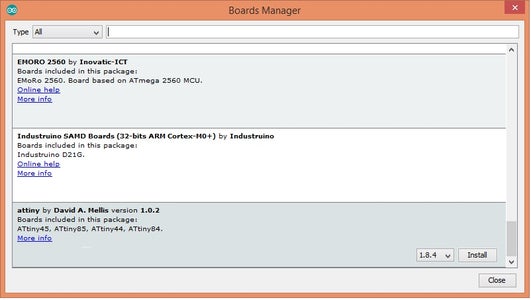 Install ATiny on Arduino IDE