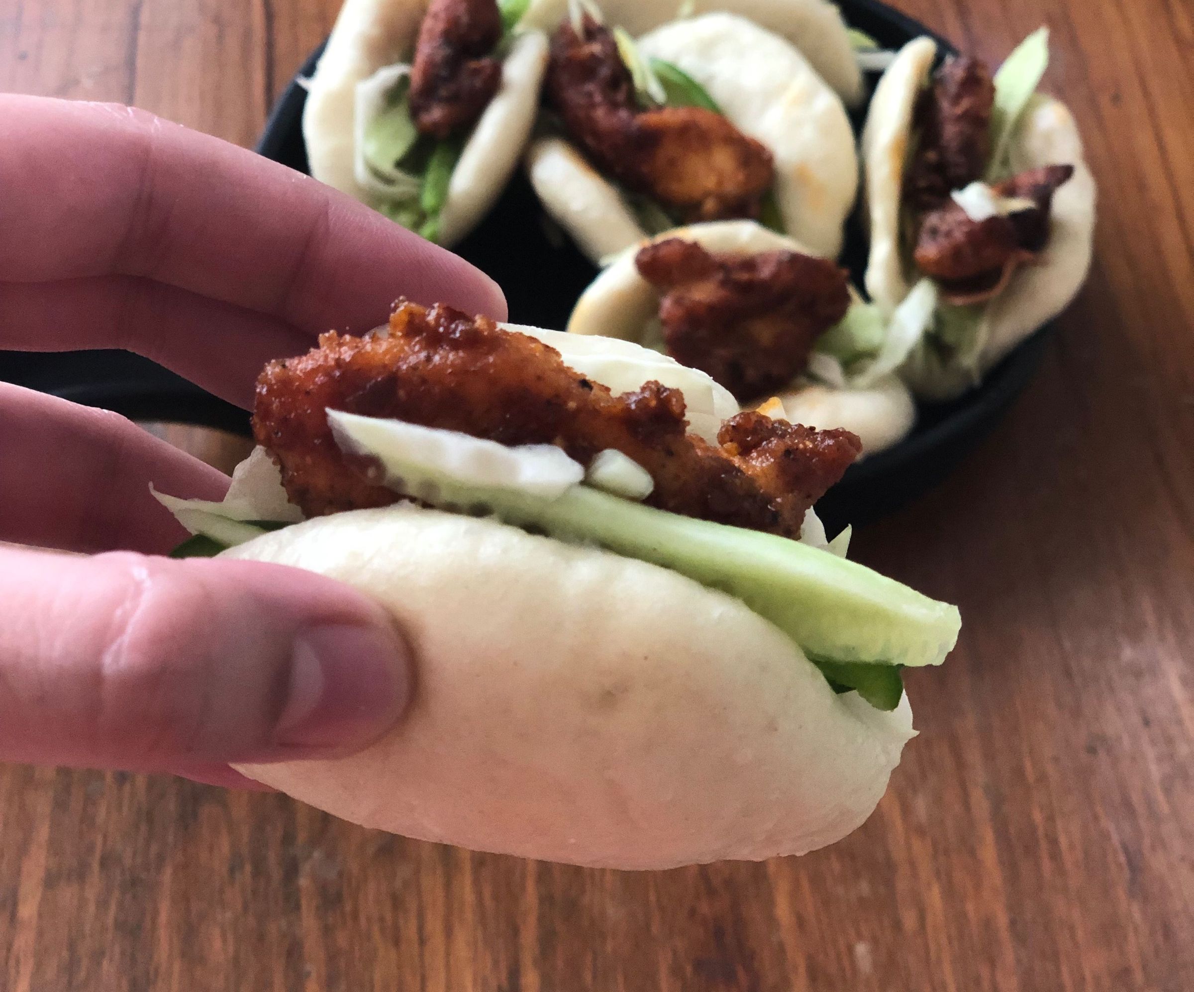 Korean Fried Peri Peri Chicken Bao