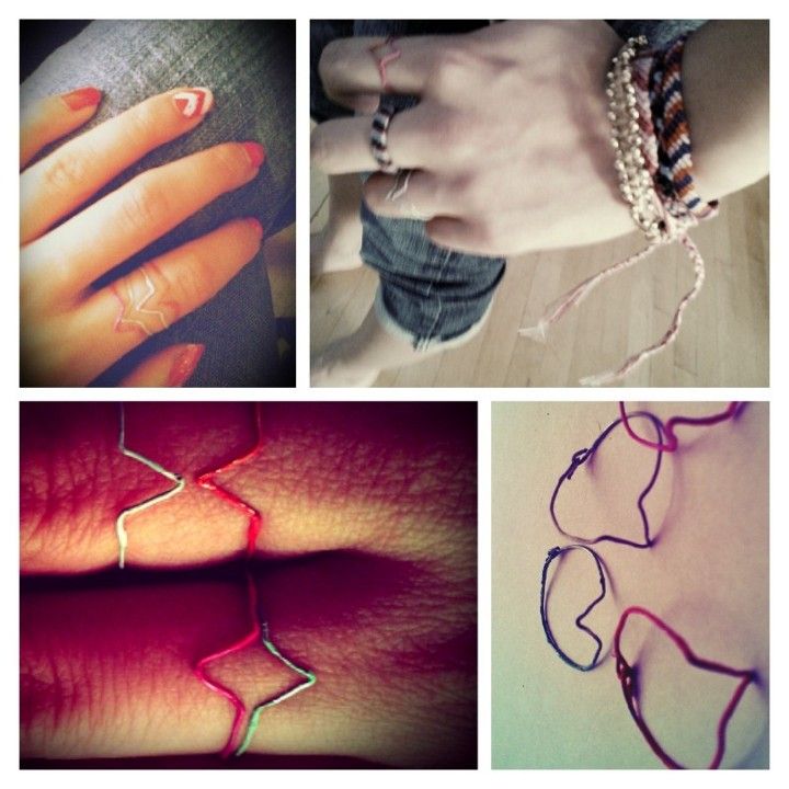 Skinny Stackable Chevron Rings