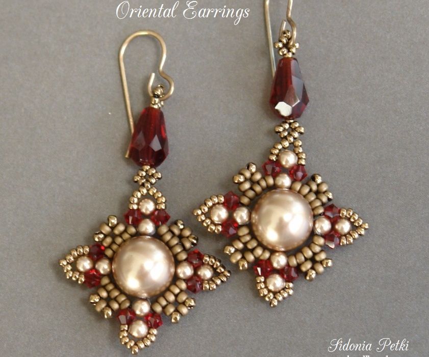 Beaded Earrings - Oriental Earrings - Beading and Jewelry Making Tutorial