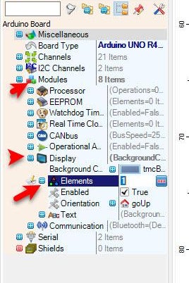 In Visuino Set Components