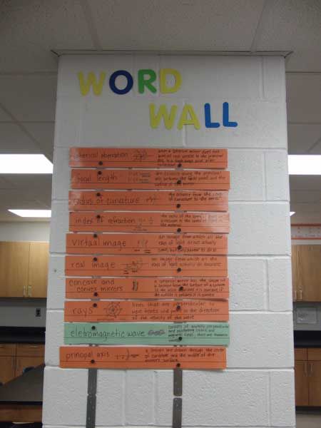 Word Wall - No Tape Needed!
