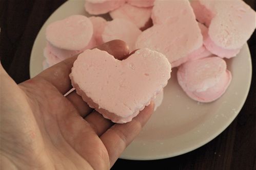 Pink Peppermint Heart Marshmallows