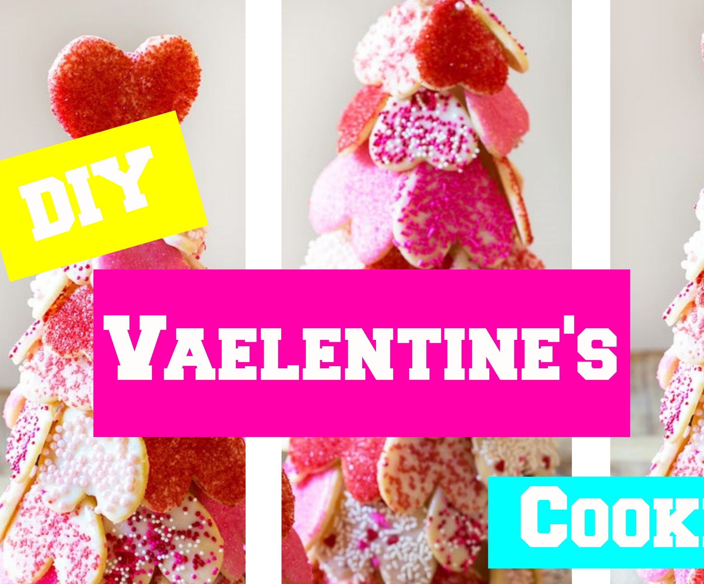 DIY Valentine's Cookies Tree - Valentine Baking Ideas