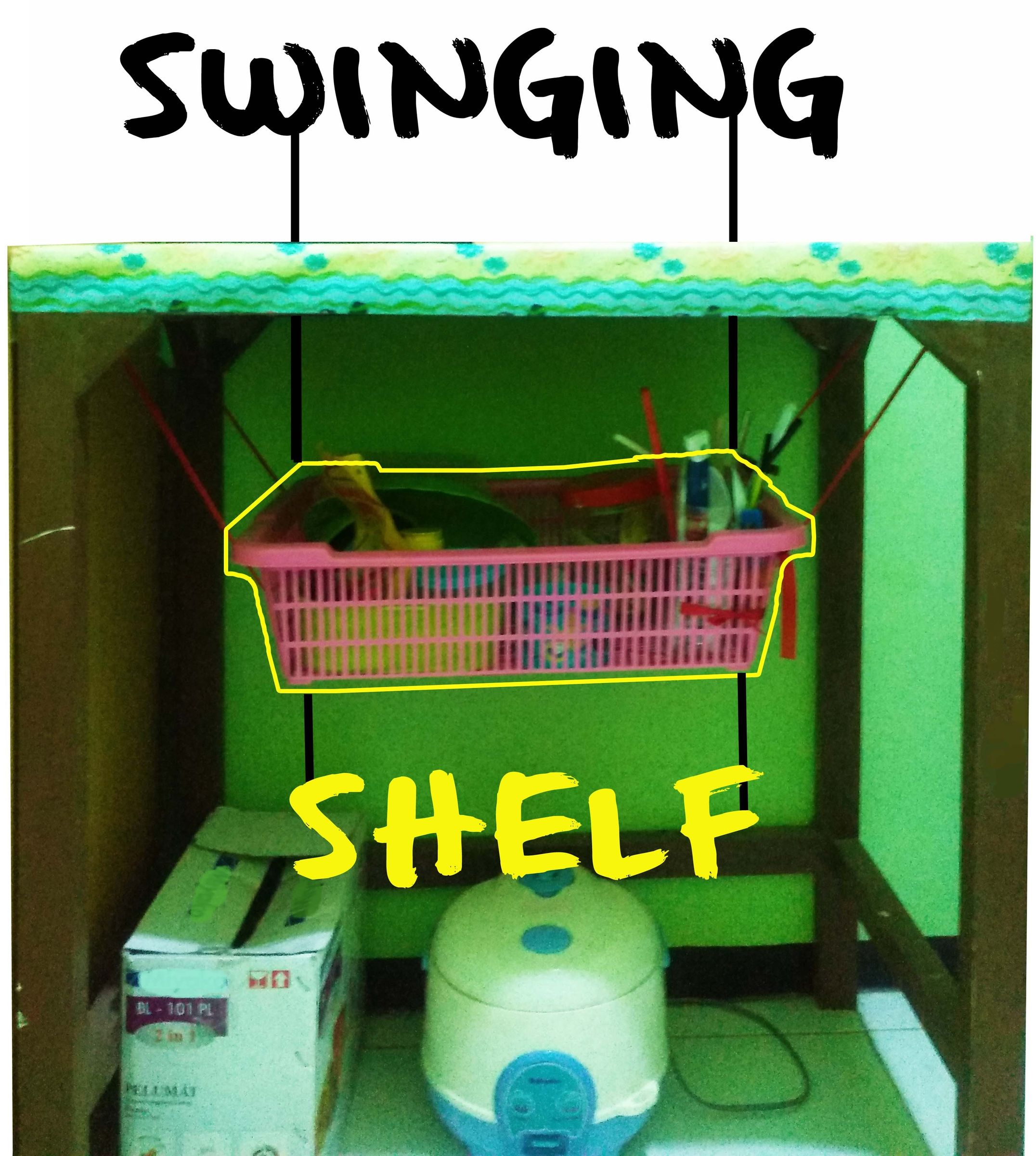 Small Room Hack Swinging Shelf 3 Steps Instructables
