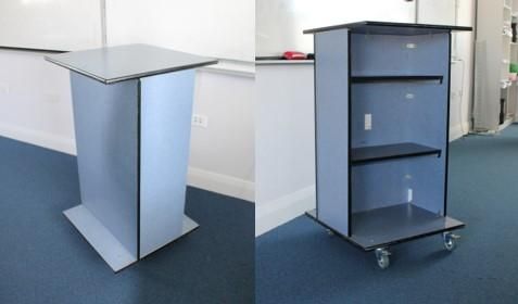 Standing Table on Wheels - From Recycled Desktops
