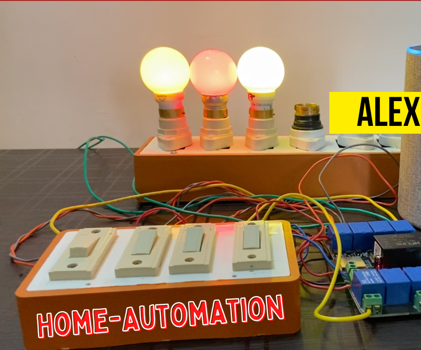 Voice & Manual Controlled Home-Automation System Using Alexa.