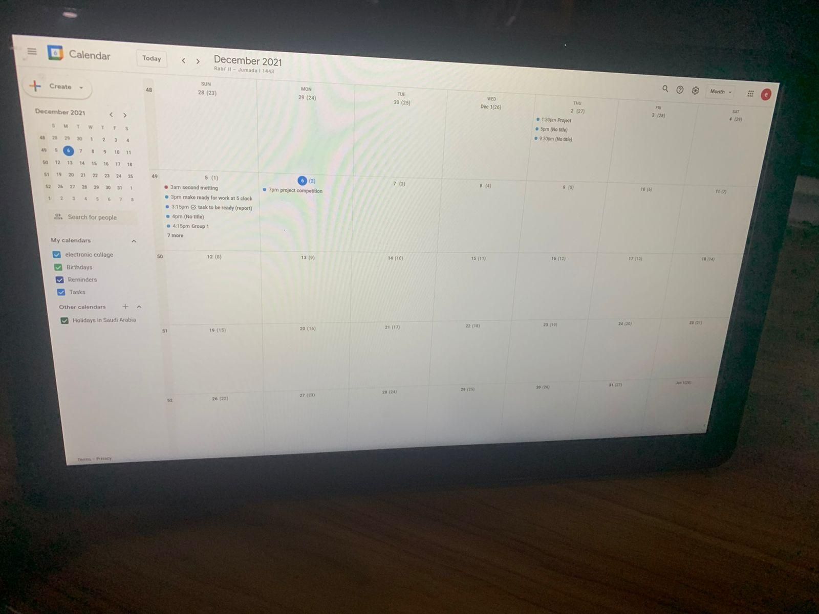 Raspberry Pi4 15.6inch IPS HDMI Touch Screen Google Calendar 9 Steps