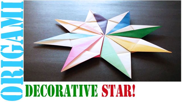 How to Make an Origami Decorative Star (Modular 8 Unit)