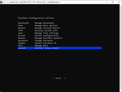 CONFIGURATION DE PATCHBOX