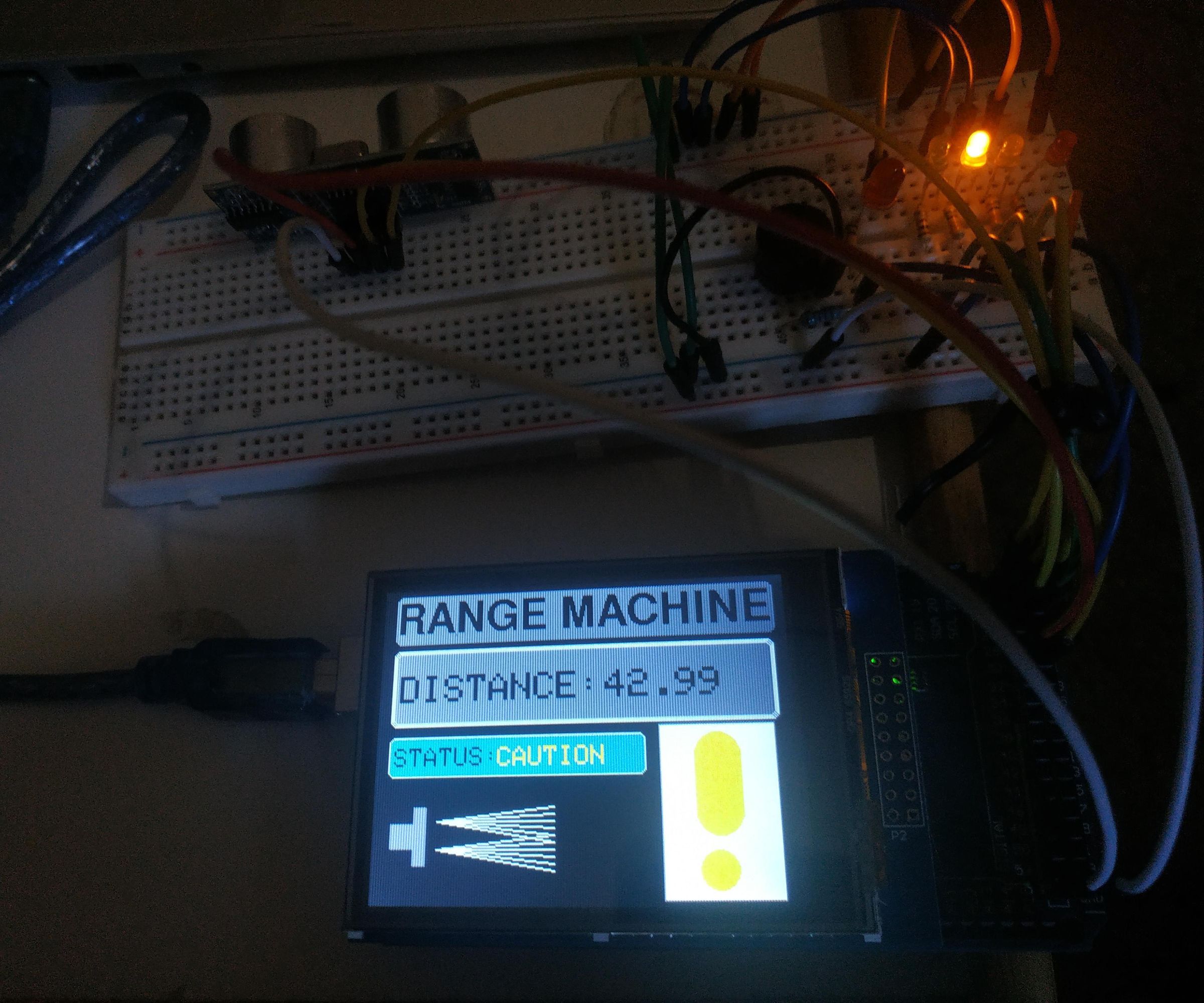 Arduino Ultrasonic Sensor With 2.8" TFT Screen Display