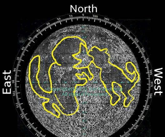 Finding North Direction and Time Using the Moon P3- Moon Surface Features