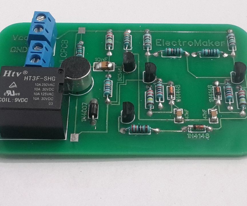 Clap on Clap Off Switch Using BJT's 