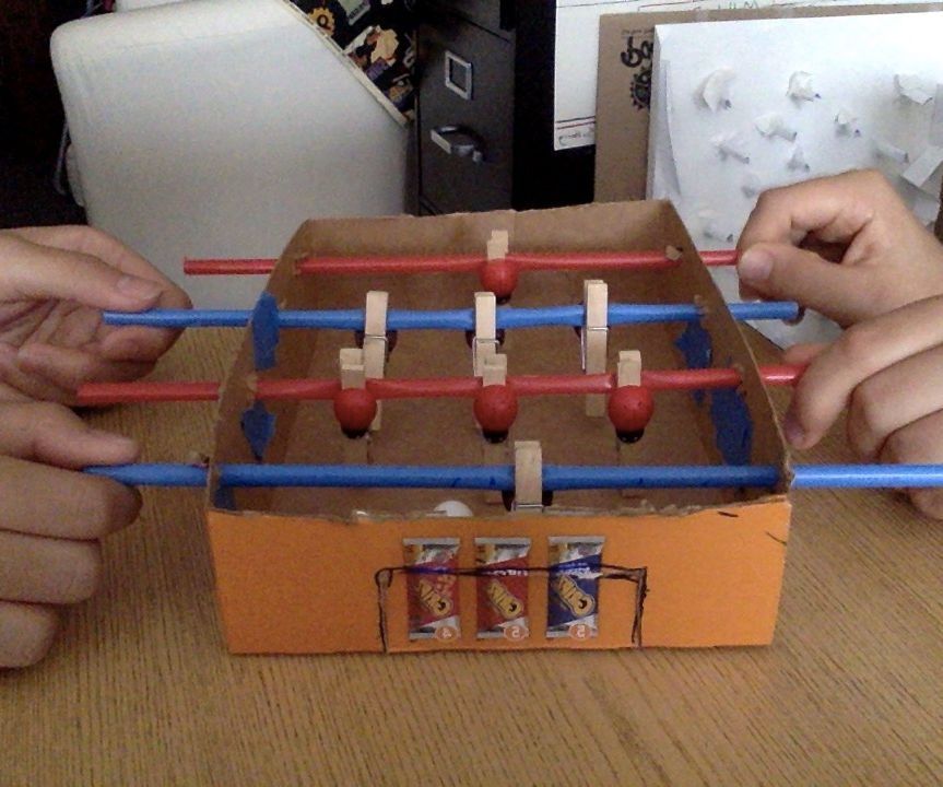 Toys From Trash Mini Foosball Table!