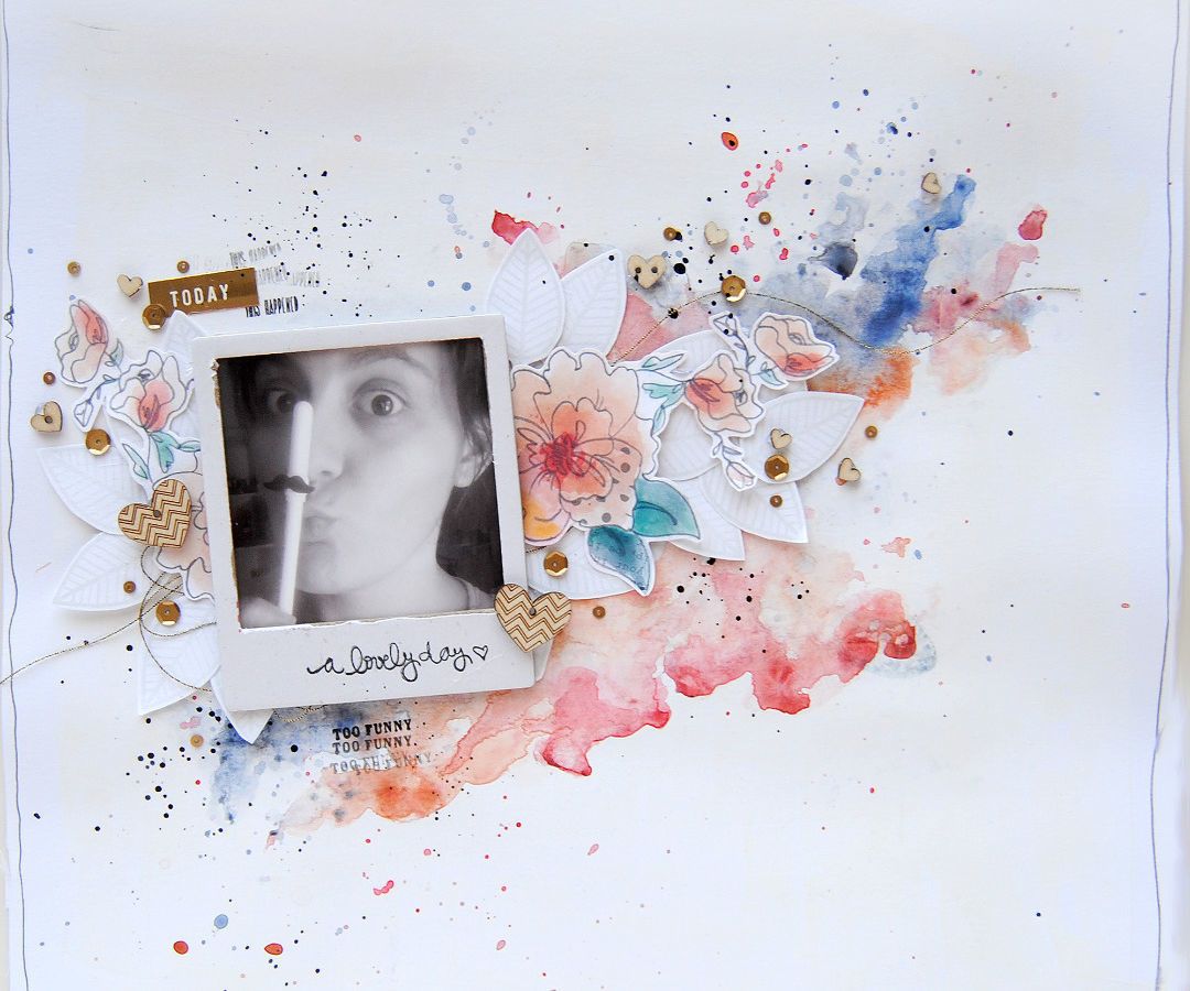 Mixed Media Scrapbooking Layout