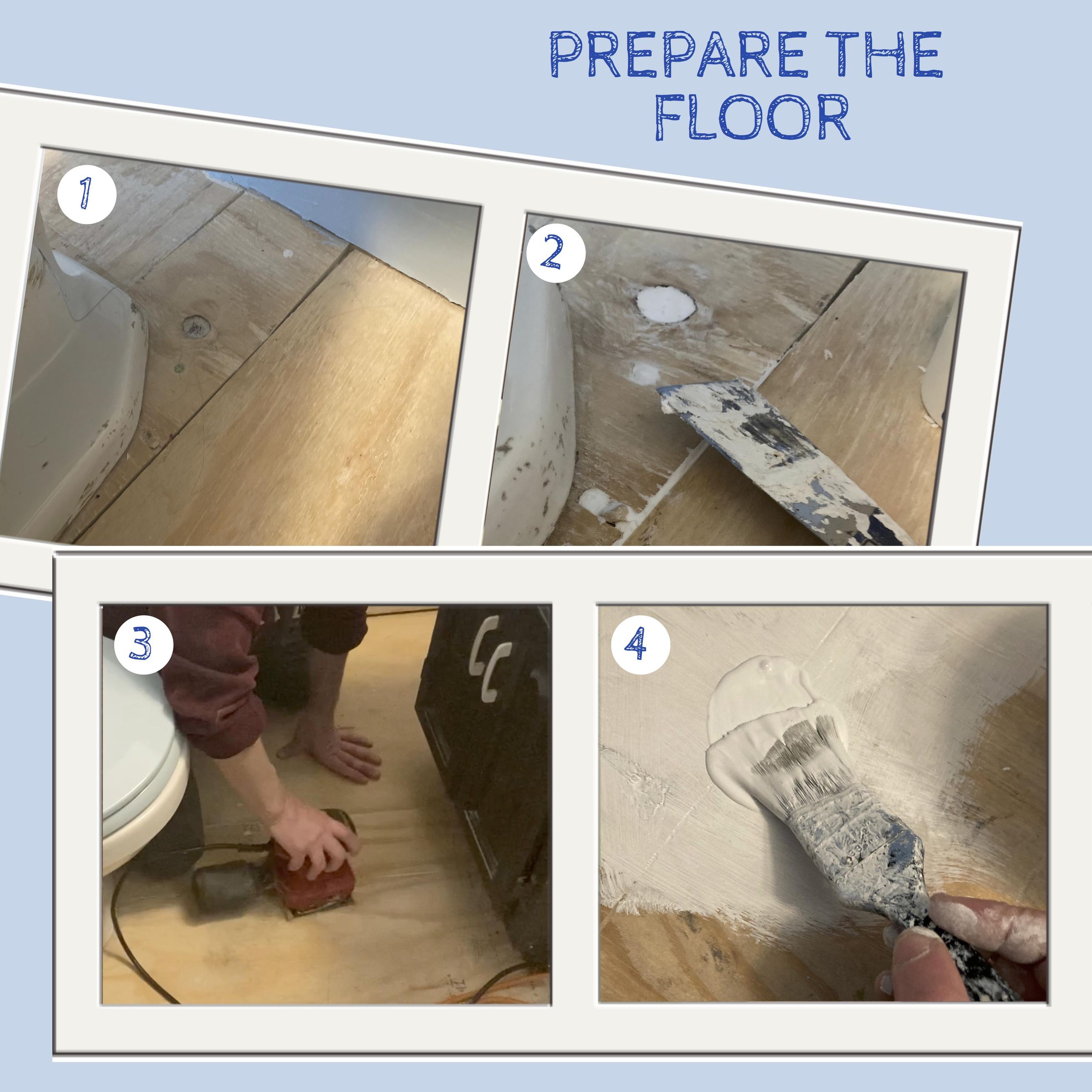 CutandPaste Floor Découpage Bathroom 7 Steps (with Pictures