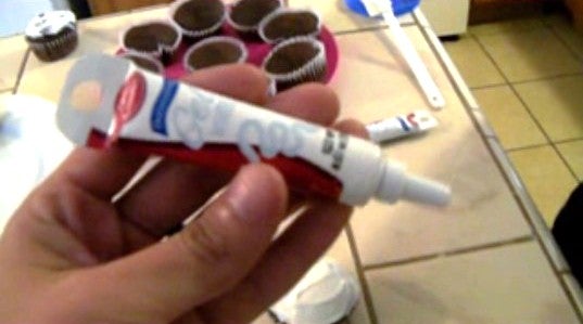 Adding the Strawberry and the Frosting