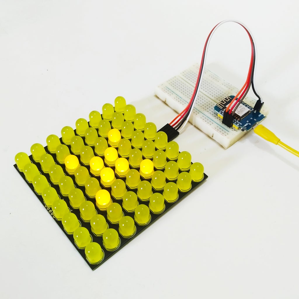 How to Build 8x8 BIG LED Matrix (MAX7219 LED 10mm) : 9 Steps (with ...