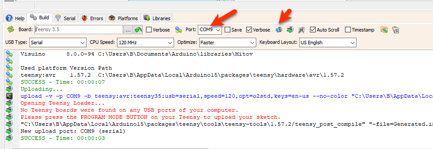 Generate, Compile, and Upload the Code
