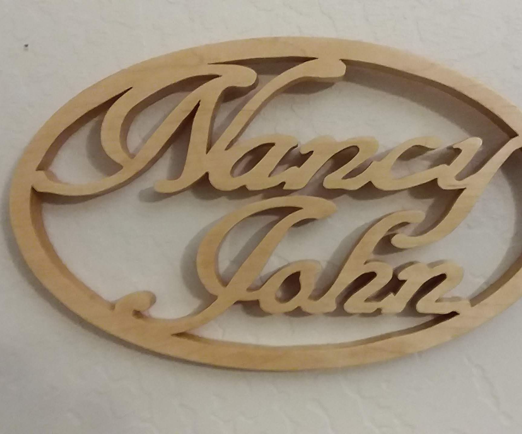 Wooden Name Display