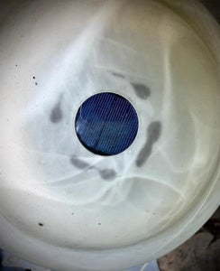 Secure Mushroom Caps to Solar Lights