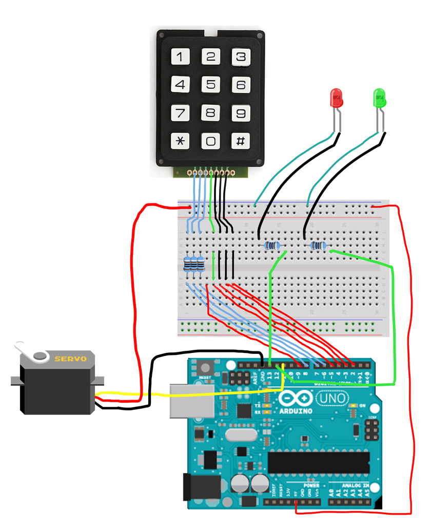 LOCKED-BOX: Arduino + Keypad 3x4 + Servo : 3 Steps - Instructables